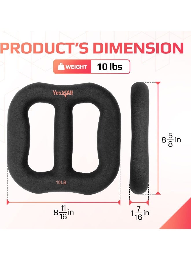 Yes4All 3-in-1 Multifunctional Neoprene Dumbbell/Multi-Usage Dumbbell with Solid Core, Ergonomic Curve