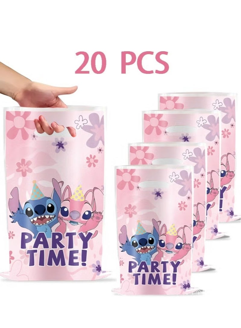 جيماتور 20pcs كاريكاتير غرز نمط اللوازم حفلة عيد ميلاد ، أكياس حلوى الكرتون ، حقائب حمل ، أكياس هدايا الأطفال ، زينة حفلة عيد ميلاد البالغين - Image 1