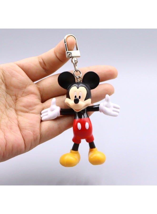 Hot Mouse Pluto Donald Duck U-button Doll Car Keychain Bag Accessories Pendant-color:Standing Donald Duck + U Button  - Image 4