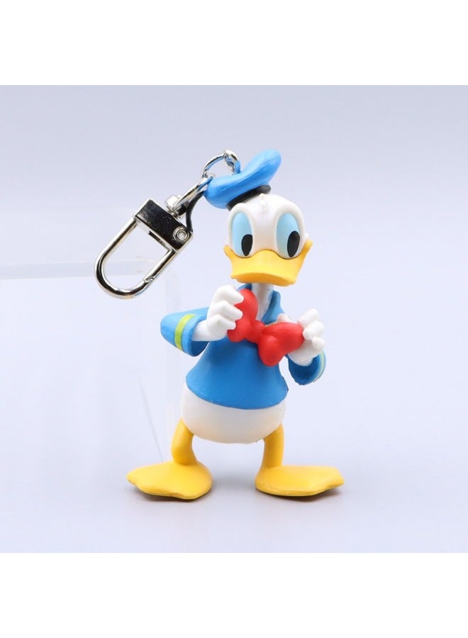 Hot Mouse Pluto Donald Duck U-button Doll Car Keychain Bag Accessories Pendant-color:Standing Donald Duck + U Button  - Image 1