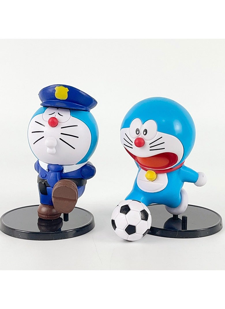 Generic - 6-Piece New Style Doraemon Toy Set，Statue Figure Height 8cm - Image 1