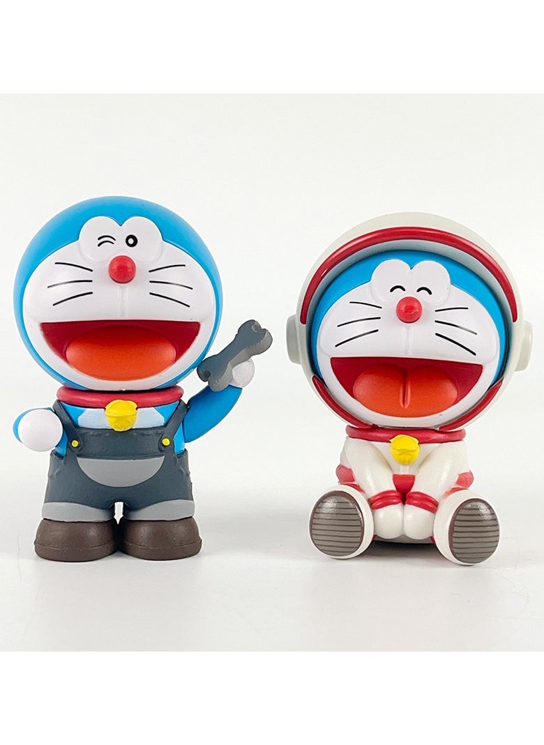 Generic - 6-Piece New Style Doraemon Toy Set，Statue Figure Height 8cm - Image 1