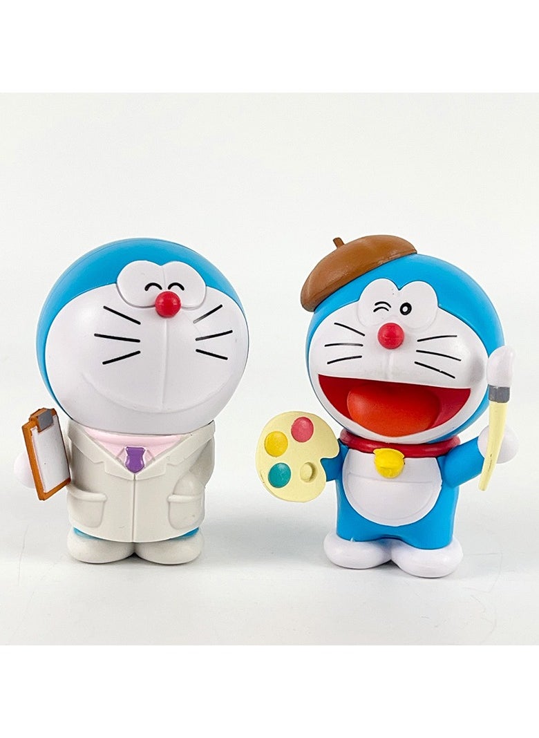 Generic - 6-Piece New Style Doraemon Toy Set，Statue Figure Height 8cm - Image 1