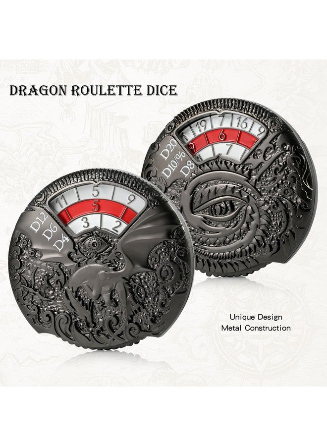 DNDND Pinner Dice Dndnd 7-In-1 Spinner Metal D&D Dice Set With Gorgeous Gift Box For Dungeons And Dragon And Rolling Game(Black With Red) - Image 3