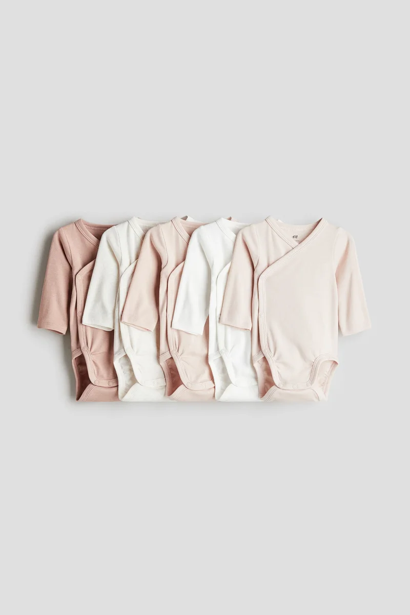 H&M 5-pack wrapover bodysuits