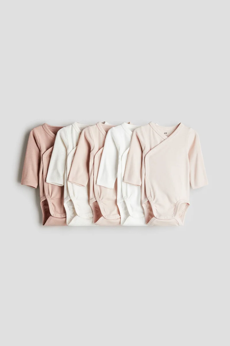H&M 5-pack wrapover bodysuits