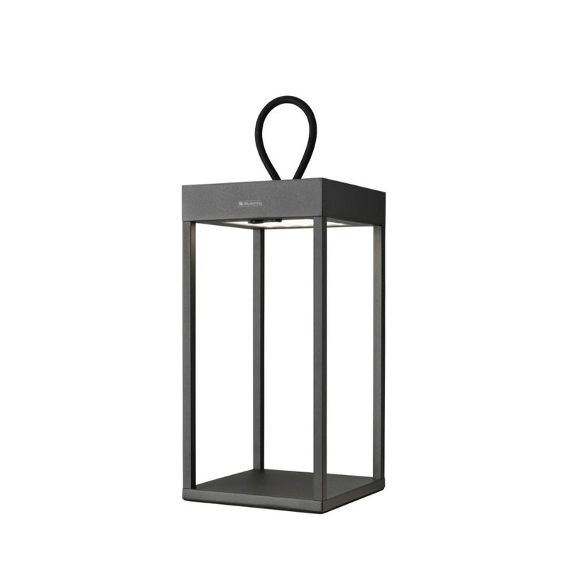 Sompex Grace LED Lantern Lamp | Stepless touch dimmer | Made with aluminium | Indoor & Outdoor | Burning time 11 hours | Charging time 6 hours | IP 65 (water resistant)| 15 x 30 cm - Black - Image 1