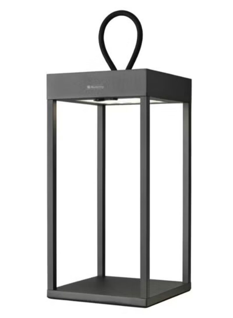 Sompex Grace LED Lantern Lamp | Stepless touch dimmer | Made with aluminium | Indoor & Outdoor | Burning time 11 hours | Charging time 6 hours | IP 65 (water resistant)| 15 x 30 cm - Black - Image 1