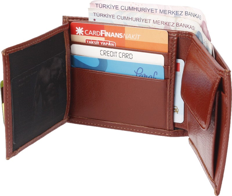 Bizoon 100% Leather Men's Wallet with Coin Pocket and Card Holder 2001  - Image 2