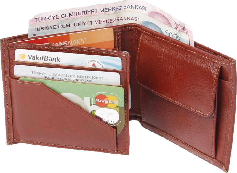 Bizoon 100% Leather Men's Wallet with Coin Pocket and Card Holder 2001  - Image 3