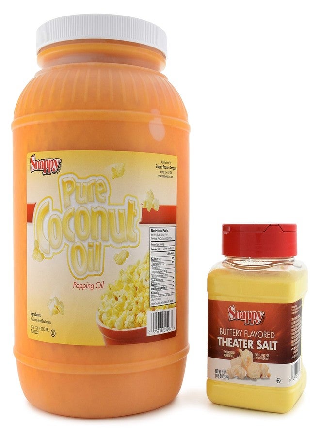 Snappy Butter Flavored Popcorn Kit, Pure Colored Coconut Oil, Buttery Flavored Theater Salt - Image 1