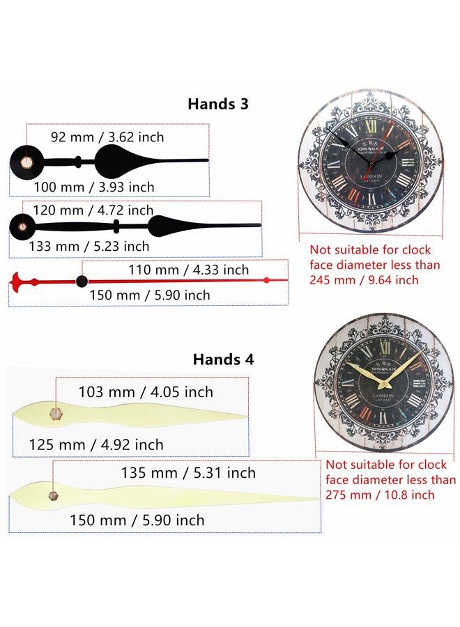 TIKROUND 12888 Quartz DIY Wall Clock Movement Mechanism Repair Parts Replacement Kit Sweep Silent Movement,13mm (1/2 Inch) Maximum Dial Thickness, 23mm (29/32 Inch) Total Shaft Length.(Black Hand) - Image 5