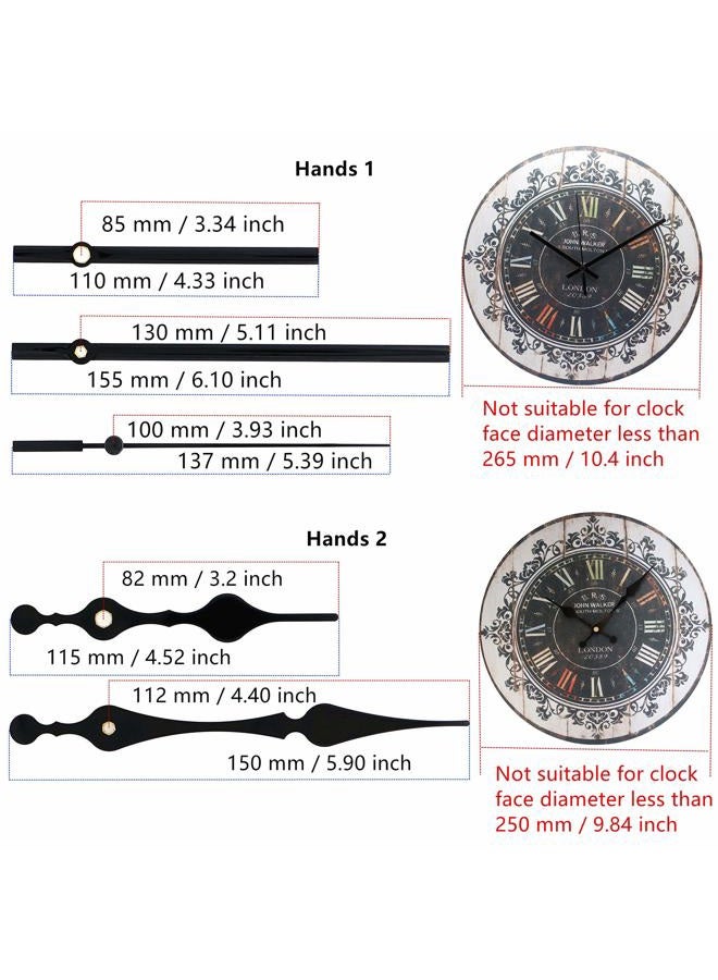 TIKROUND 12888 Quartz DIY Wall Clock Movement Mechanism Repair Parts Replacement Kit Sweep Silent Movement,13mm (1/2 Inch) Maximum Dial Thickness, 23mm (29/32 Inch) Total Shaft Length.(Black Hand) - Image 4