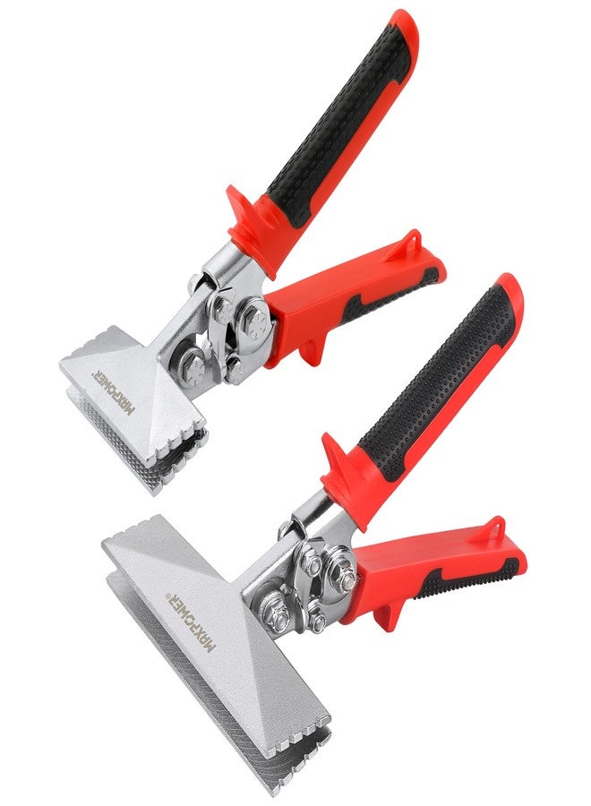 MAXPOWER Sheet Metal Hand Seamer, 3-inch and 6-inch Straight Jaw Sheet Metal Bender Tools with Ergonomic Handle, 2-Pack Metal Bending Tools - Image 1