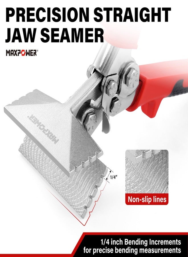 MAXPOWER Sheet Metal Hand Seamer, 3-inch and 6-inch Straight Jaw Sheet Metal Bender Tools with Ergonomic Handle, 2-Pack Metal Bending Tools - Image 3