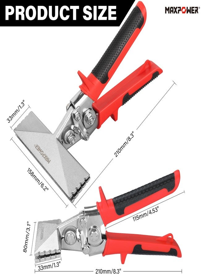 MAXPOWER Sheet Metal Hand Seamer, 3-inch and 6-inch Straight Jaw Sheet Metal Bender Tools with Ergonomic Handle, 2-Pack Metal Bending Tools - Image 2
