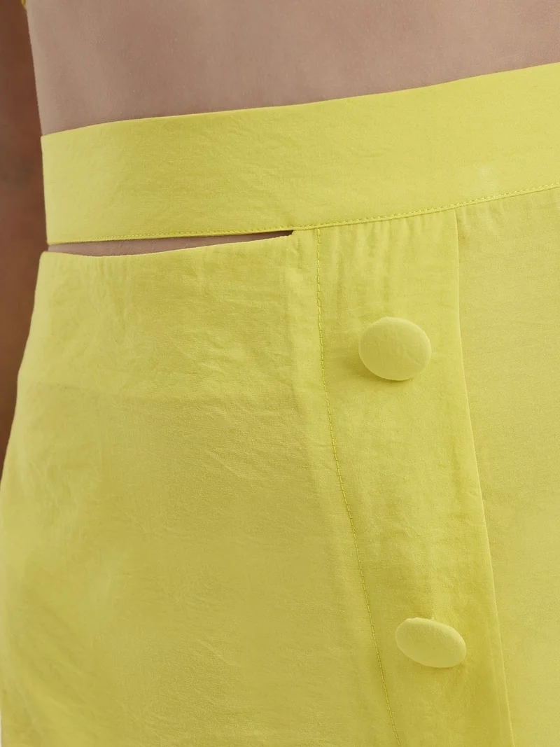 HICCUP High Waist Mini Skirt with a Side buttons
