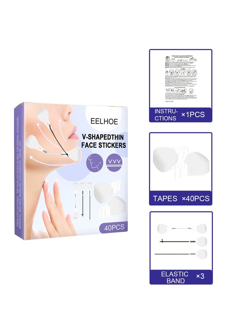 EELHOE - Face Invisible Lifting Sticker V Face Sticker - Image 1