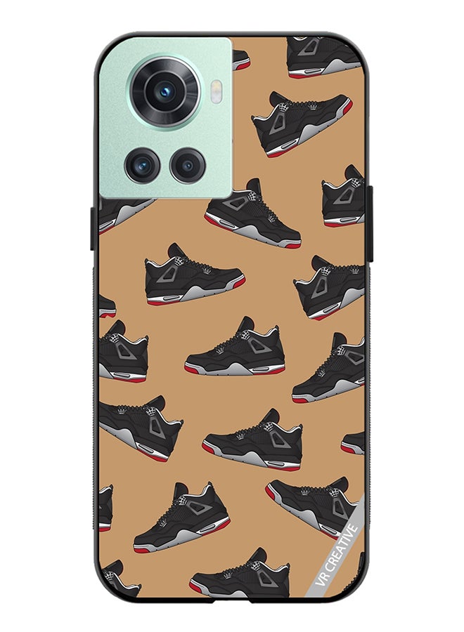 VR CREATIVE Protective Case Cover For OnePlus Ace Shoes Black Color Pattern Design Multicolour - Image 1