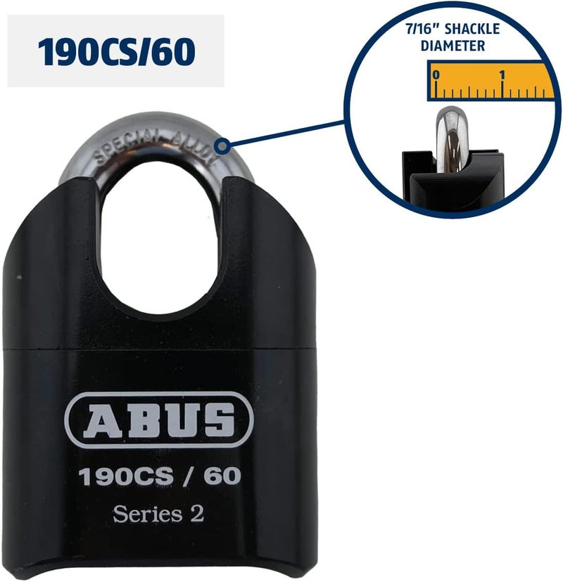 Abus 190CS/60 High Security Solid Steel Combination Padlock, Closed Shackle - Image 4