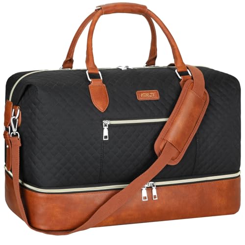ITIEZY Weekender Bag for Women, Travel Duffel Bag Carry On Overnight Bag with Shoe Compartment Large Nylon Travel Weekend Tote Bag - Image 1