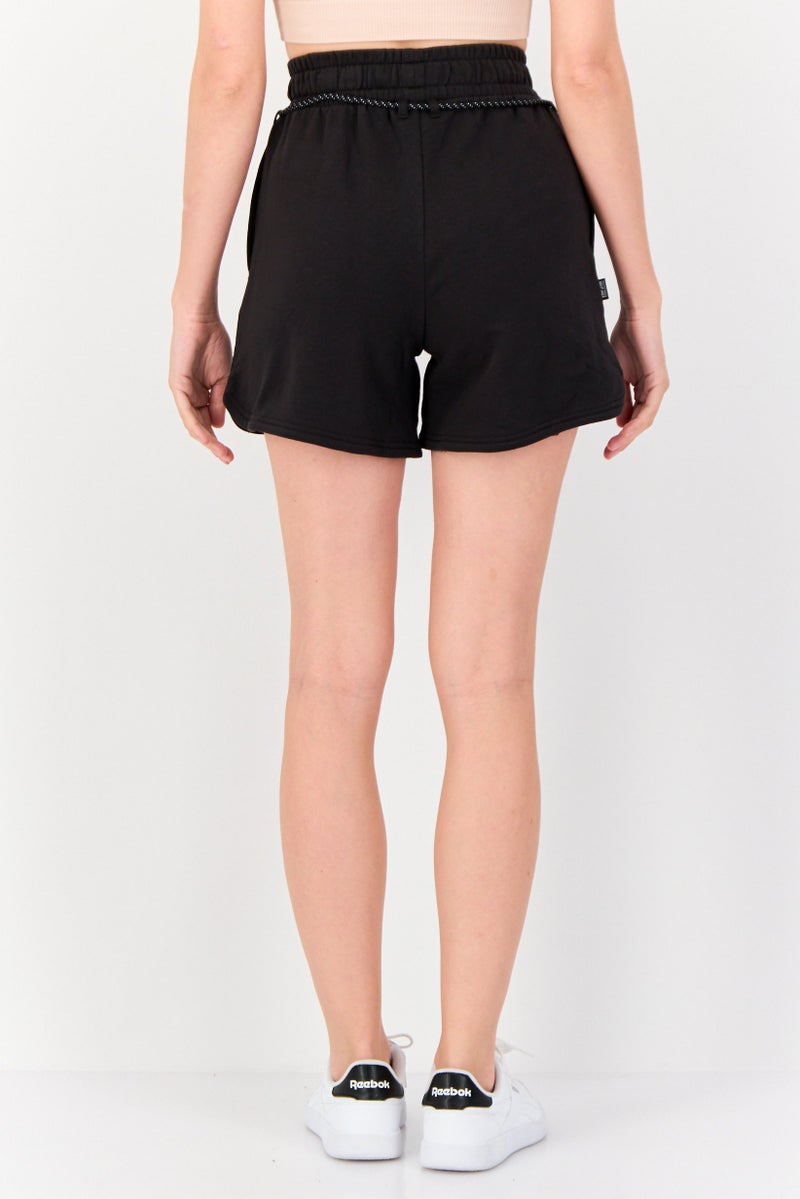 PUMA Women Relaxed Fit Embroidered Logo Outdoor Shorts, Black - Image 3