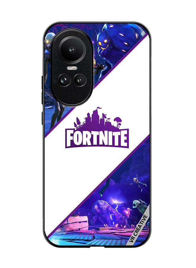 VR CREATIVE Protective Case Cover For Oppo Reno 10 Pro Fortnite Design Multicolour - Image 1