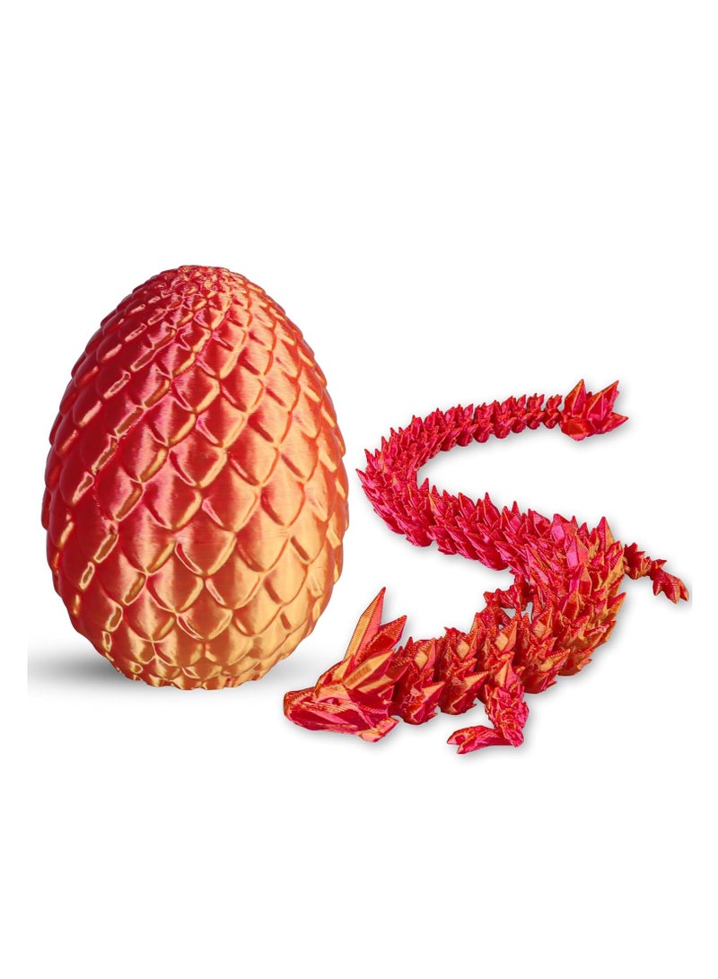 3D Printed Dragon Dragon Egg Fidget Toy Surprise Articulated Crystal Gem Dragon Mystery Dragon Eggs with Dragon Inside 3D Printed Toys Gift Figurine Decor Laser - Image 1