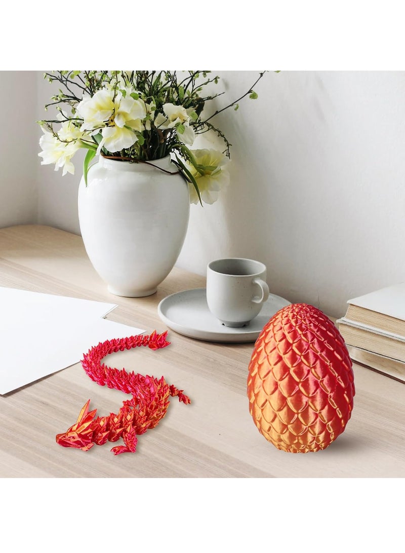 3D Printed Dragon Dragon Egg Fidget Toy Surprise Articulated Crystal Gem Dragon Mystery Dragon Eggs with Dragon Inside 3D Printed Toys Gift Figurine Decor Laser - Image 3