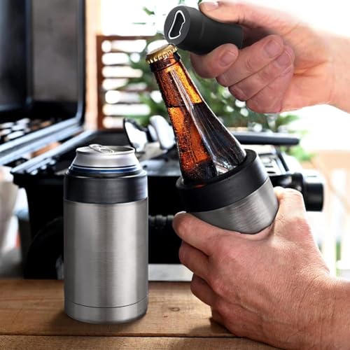 Enem Beer Bottle and Can Cooler with Beer Opener, Vacuum Insulated Double Walled Stainless Steel, 12 oz., for 330ml Bottle/Can - Image 5