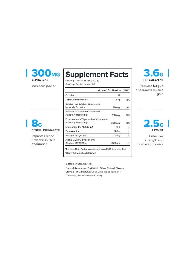 Legion PULSE Stim-Free Pre-Workout  | Green Apple Flavor | Strength, endurance, & focus, 8 grams of citrulline malate, 3.6 grams of beta-alanine 20 SERVINGS | DIETARY SUPPLEMENT | NET WT 449 G / 15.8 oz / 0.98 LBS - Image 2