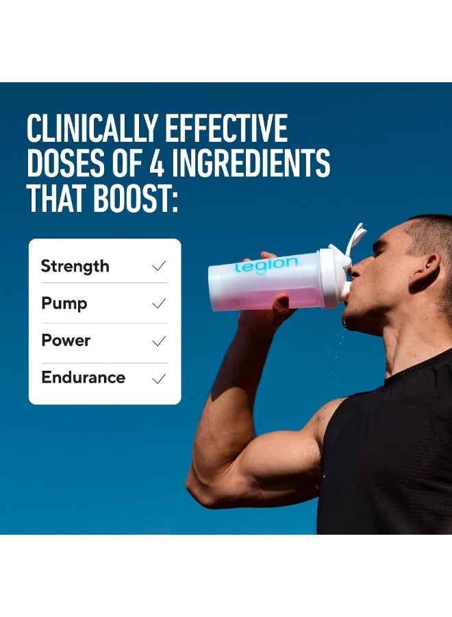 Legion PULSE Stim-Free Pre-Workout  | Green Apple Flavor | Strength, endurance, & focus, 8 grams of citrulline malate, 3.6 grams of beta-alanine 20 SERVINGS | DIETARY SUPPLEMENT | NET WT 448 G / 15.8 oz / 0.98 LBS - Image 3