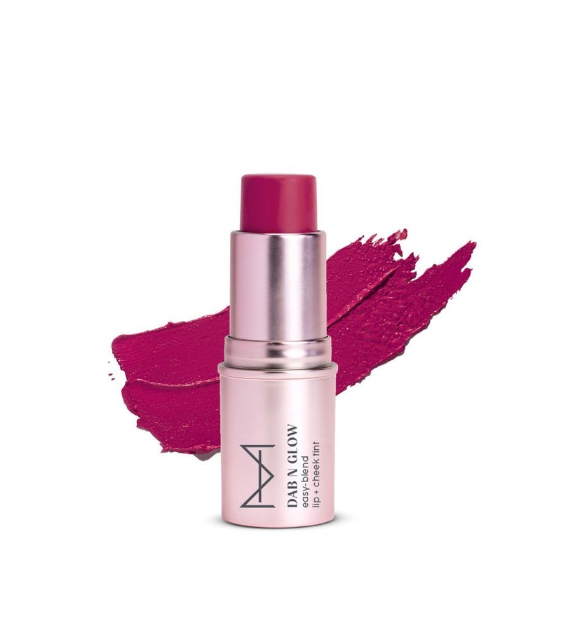 House Of Makeup Dab N Glow Lip Tint | Pigmented Blusher For Face Makeup | Creamy, Easy-Blend| All Women | Multi-Use Tint for Cheeks And Lips | 8 gms | Beet - Image 1