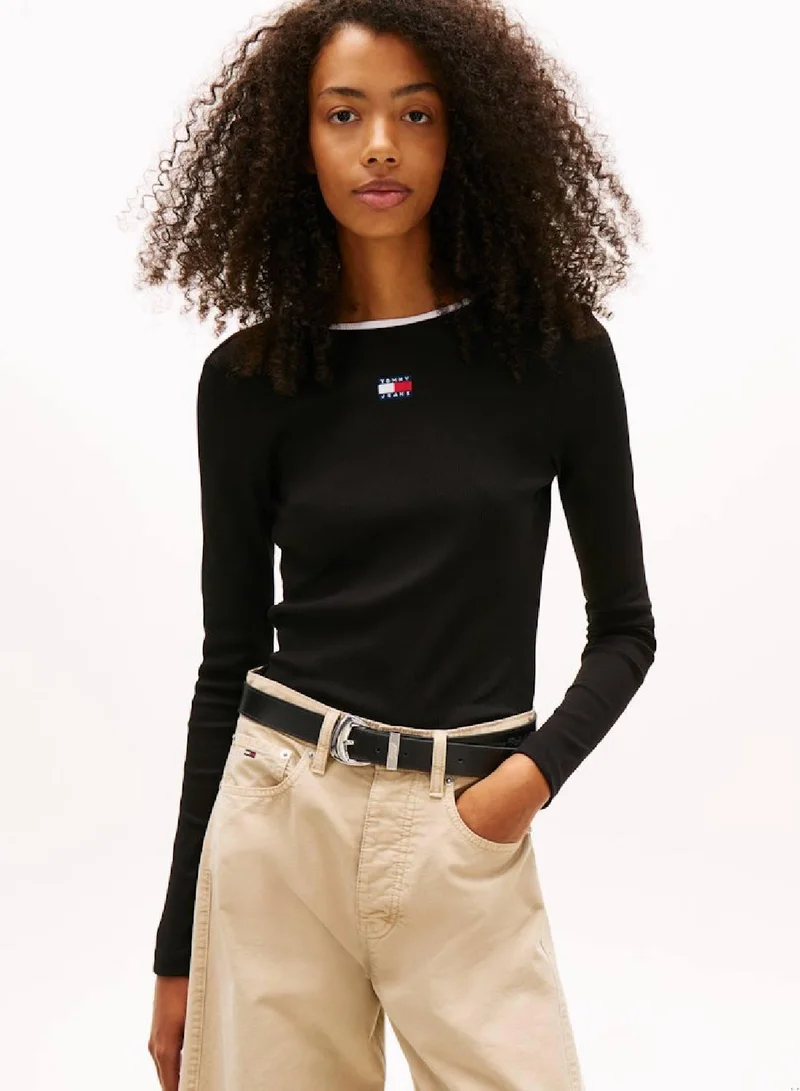 Scoop Back Slim Long Sleeve T-Shirt