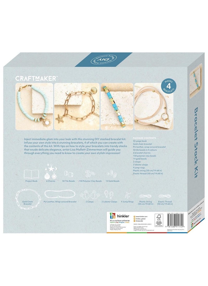 Hinkler Craft Maker Deluxe Bracelet Stack Kit – DIY Bracelet Making Set for Kids, Includes Beads, Charms & Tools - Image 2