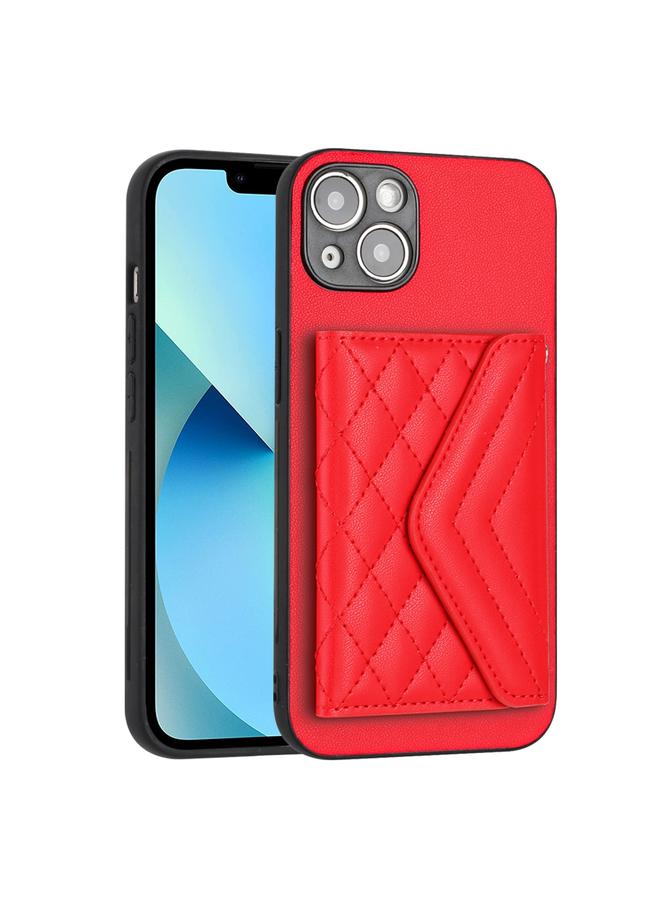 زبون جراب لهاتف iPhone 13 mini بتصميم معيني وحقيبة بطاقات مزودة بتقنية RFID مع حبل طويل - Image 3