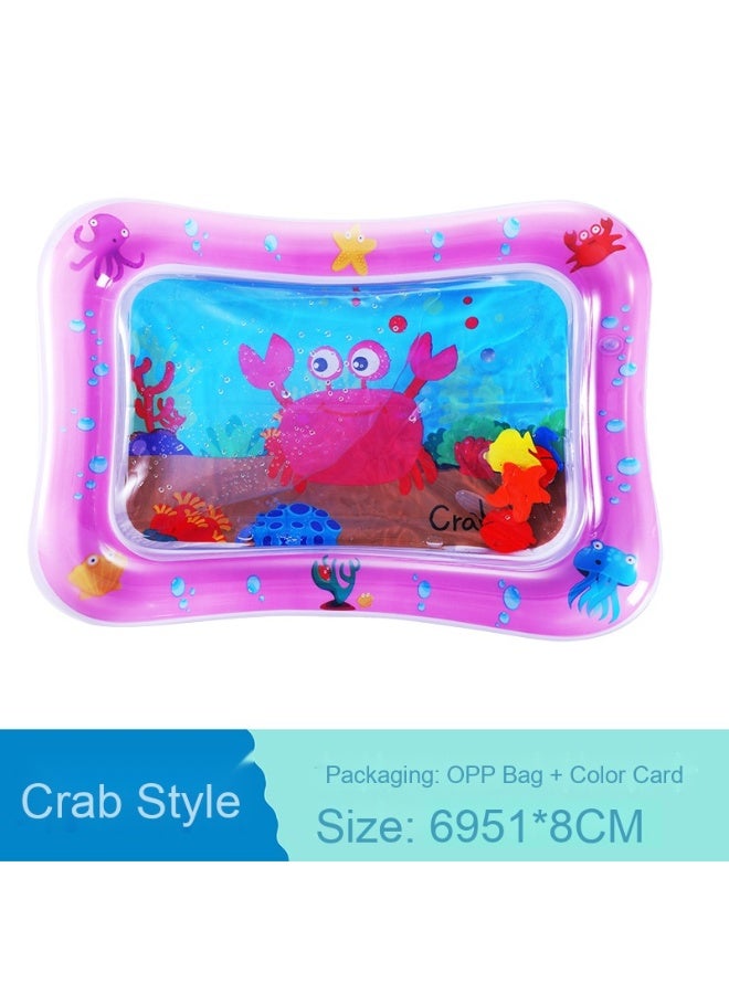 Baby Inflatable Water Play Mat - Ocean Life Themed Swim Ring and Tummy Time Mat