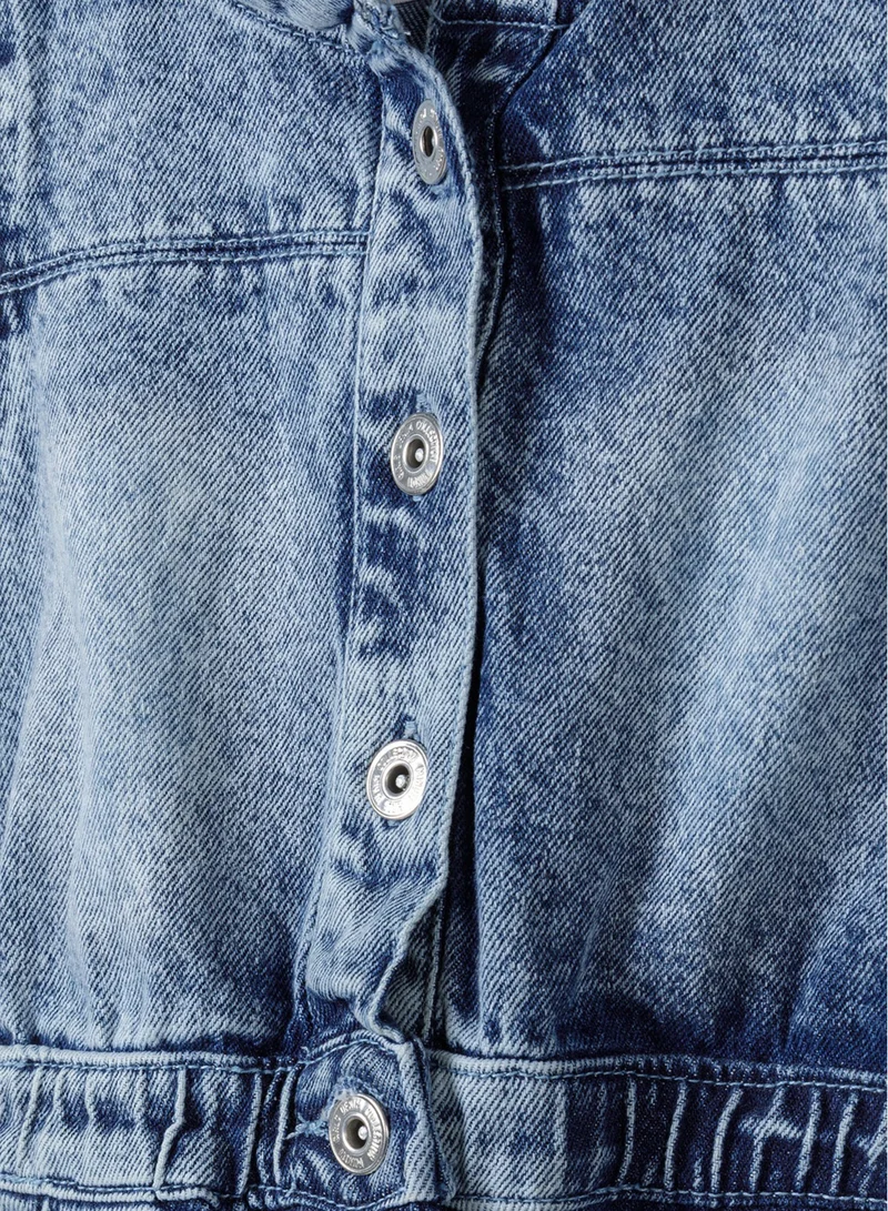 MINOTI Kids Girls Denim Playsuit