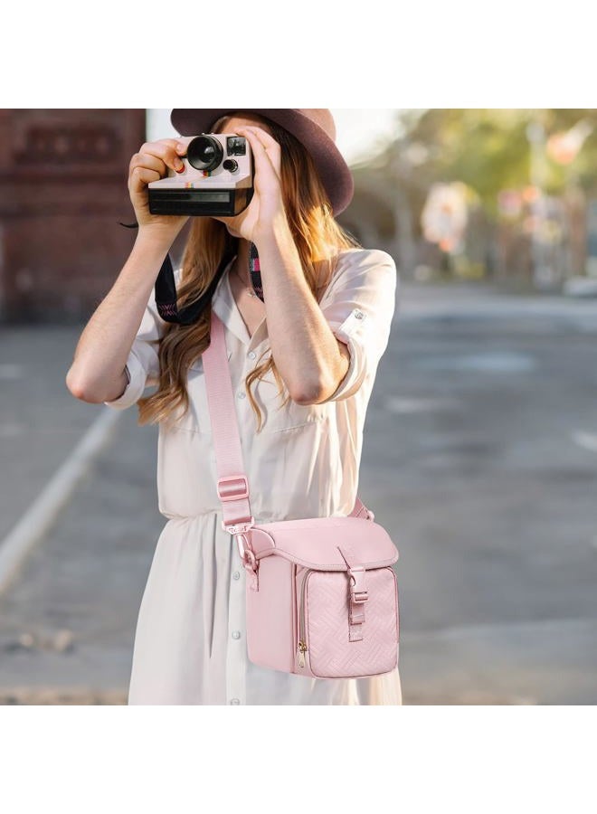 Prokva Camera Sling Bag Compatible with Polaroid Now 2nd Generation I-Type, Now+ 2nd Gen I-Type, Now, Now+, OneStep Instant Camera, Camera Crossbody Bag with Adjustable Strap, Pink(Empty Bag) - Image 5