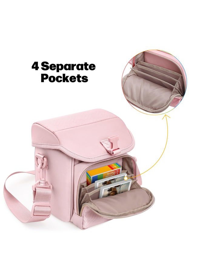Prokva Camera Sling Bag Compatible with Polaroid Now 2nd Generation I-Type, Now+ 2nd Gen I-Type, Now, Now+, OneStep Instant Camera, Camera Crossbody Bag with Adjustable Strap, Pink(Empty Bag) - Image 2