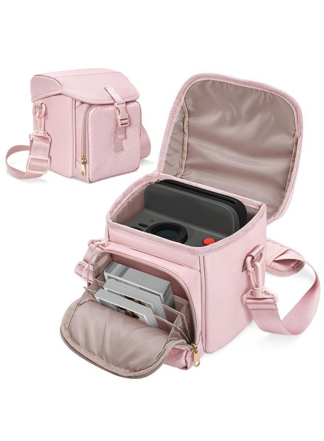 Prokva Camera Sling Bag Compatible with Polaroid Now 2nd Generation I-Type, Now+ 2nd Gen I-Type, Now, Now+, OneStep Instant Camera, Camera Crossbody Bag with Adjustable Strap, Pink(Empty Bag) - Image 1