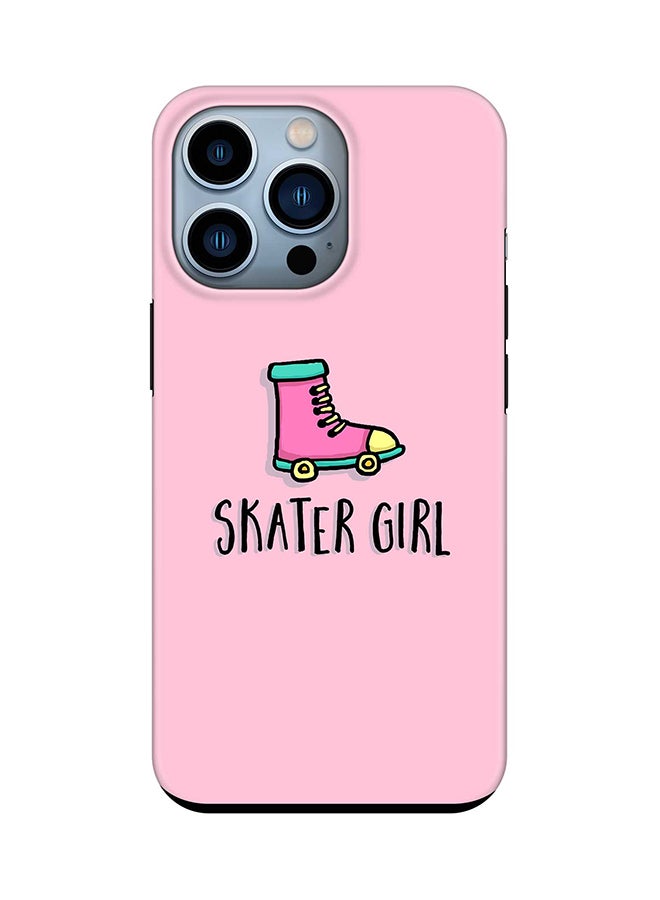 Stylizedd Tough Pro Series Case for Apple iPhone 14 Pro Dual Layer hybrid PC & TPU Customized Mobile Cover Shield with inner TPU protection Matte Finish - Skater Girl
