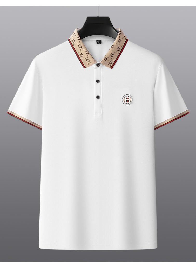 High Quality Men's Summer  Short Sleeve Polo Shirt Thin Collar Business Casual Dad Clothes Mid-Age Breathable Fashion  - Image 3