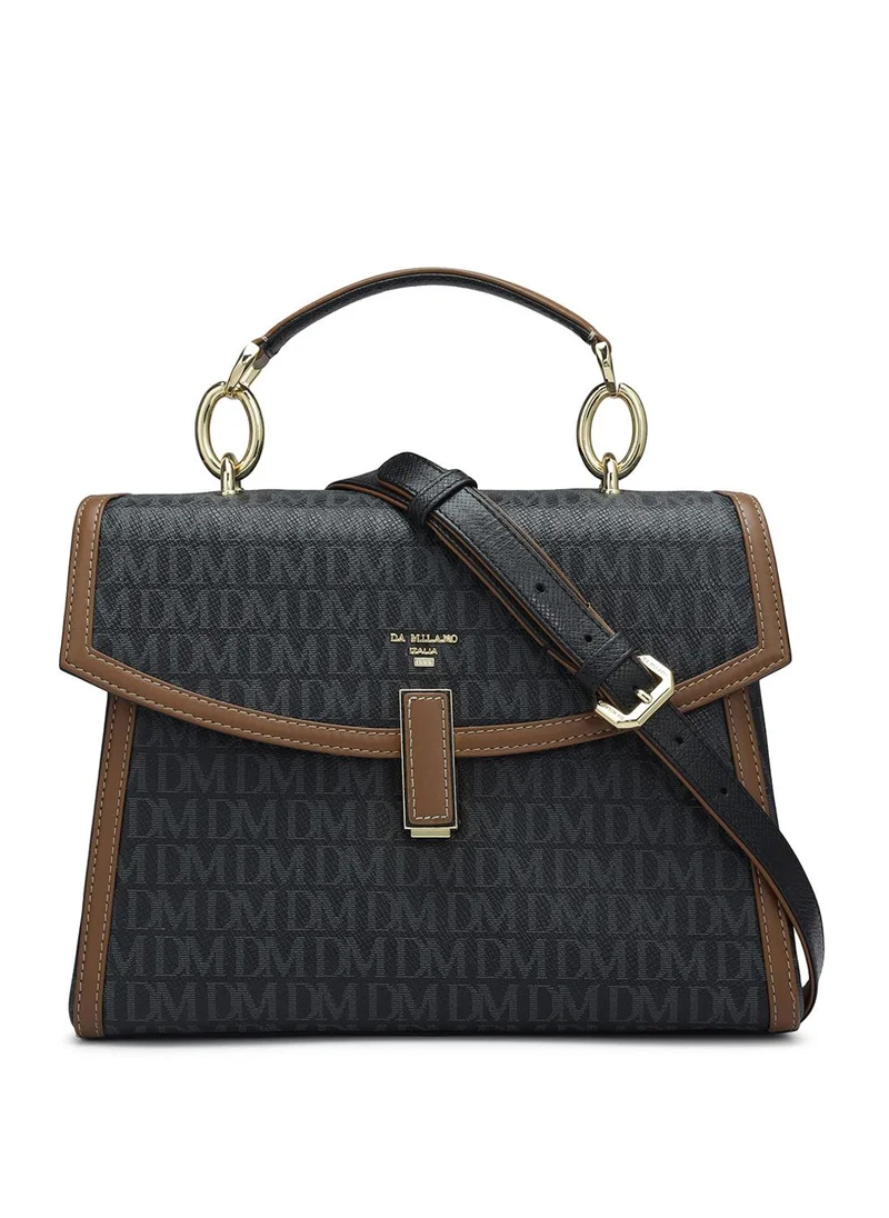 Genuine Leather Black Satchel Bag
