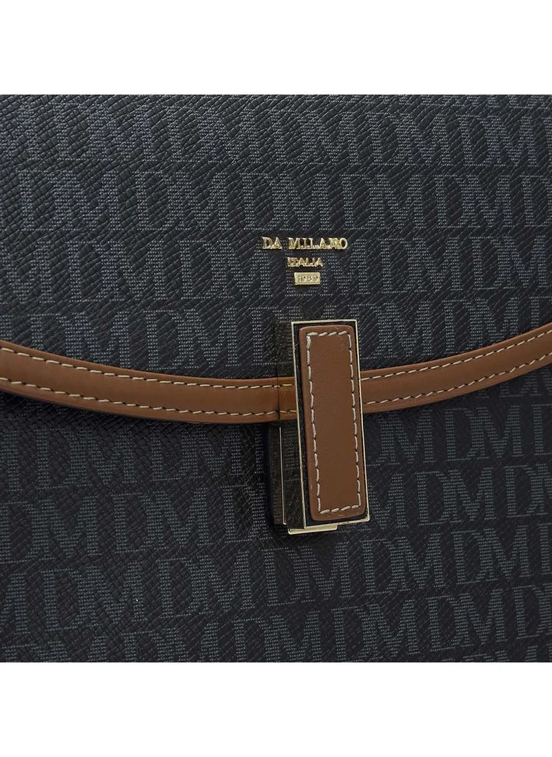 Da Milano  Genuine Leather Black Satchel Bag for Women | Best Price UAE