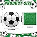 Rossesay 8 Pcs 12 Inches Soccer Table Centerpiece Paper Lantern with 8 Pcs Fake Grass Squares Soccer Centerpiece Decoration Set Sports Ball Paper Lantern Faux Grass Turf Patch - Image 4