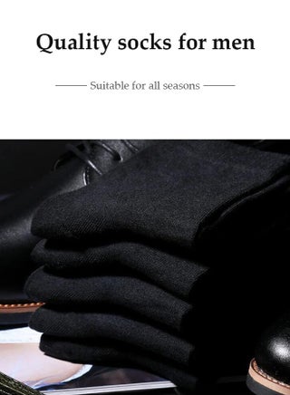 6 Pieces of Men's cotton socks, cotton business round neck socks, sports socks, moisture wicking, breathable and odor proof, suitable for daily use, black - view 5