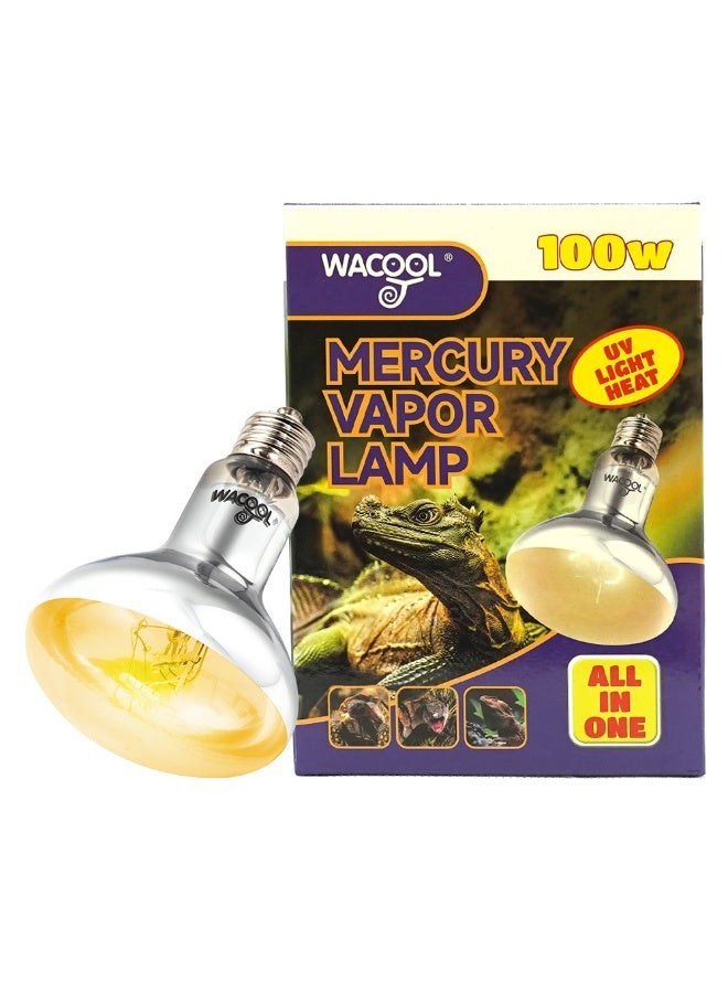 WACOOL مصباح بخار الزئبق متعدد الوظائف يعمل بالأشعة فوق البنفسجية والحرارة بقوة 100 واط - Image 1