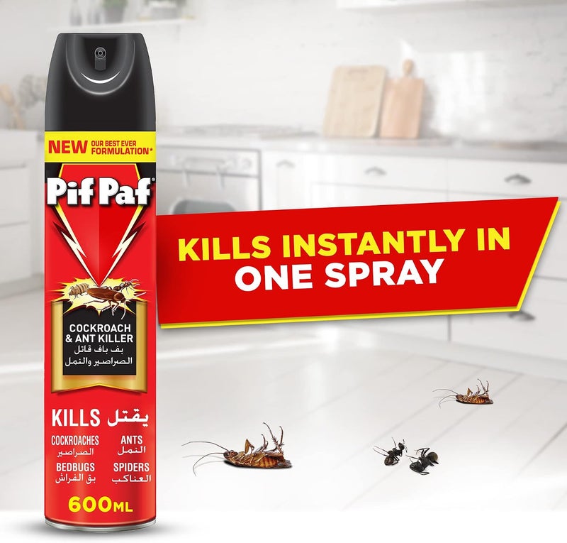 Pif Paf Cockroach & Ant Killer Spray 600 ml - Image 3