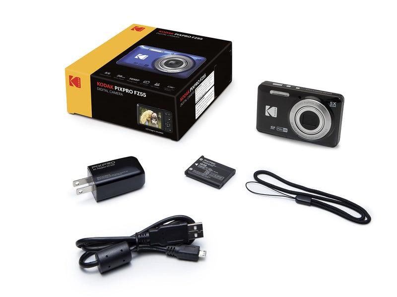 Photo4Less كاميرا رقمية Kodak PIXPRO FZ55 (أسود) + حقيبة كاميرا سوداء + بطاقة ذاكرة Transcend 64GB SD + محفظة بطاقات ذاكرة ثلاثية الطي + قارئ بطاقات USB SD عالي السرعة + المزيد! - Image 4